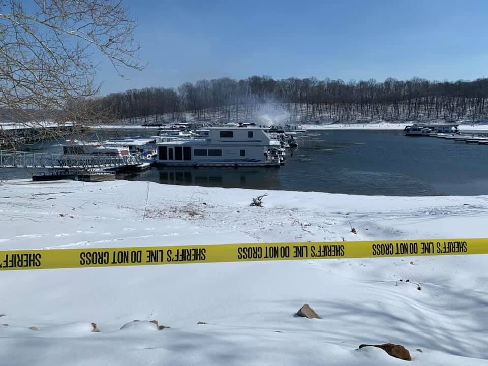 Fire at Hoosier Hills Marina on Patoka Lake - Feb. 19, 2021